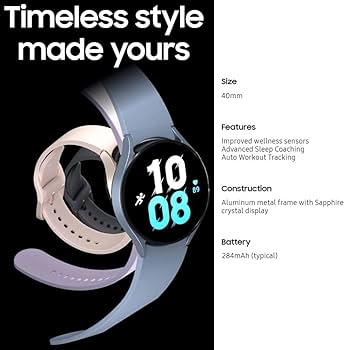 Amazon.com: SAMSUNG Galaxy Watch 5 (40mm, WiFi + 4G LTE) 1.2